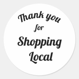 Adesivo Obrigado Personalizável Por Comprar Local