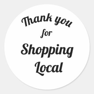 Adesivo Obrigado Personalizável Por Comprar Local