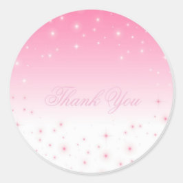 Adesivo Obrigado Pink Stars