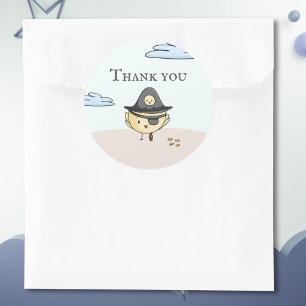 Adesivo Obrigado Pirata, Partido Temido Personalizado 