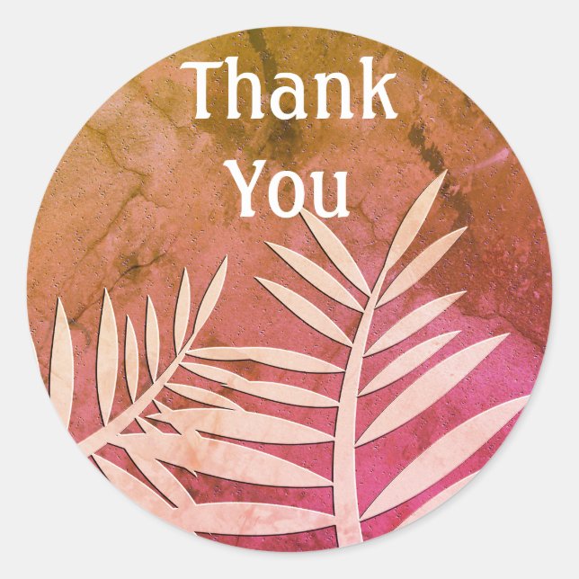 Adesivo Obrigado Planta Folha Silhouette Multipropósito (Frente)