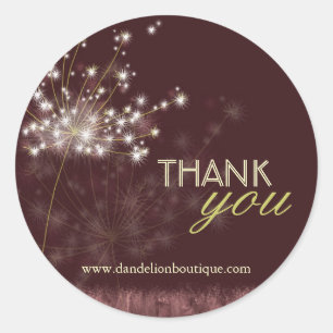 Adesivo Obrigado poético do negócio do dente-de-leão de