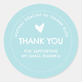 Adesivo Obrigado Por Apoiar A Minha Pequena Empresa