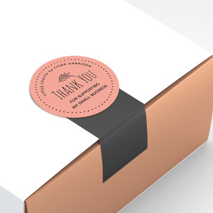 Adesivo Obrigado Por Apoiar A Minha Pequena Empresa