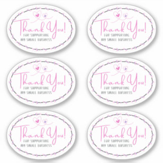 Adesivo Obrigado Por Apoiar A Minha Pequena Empresa