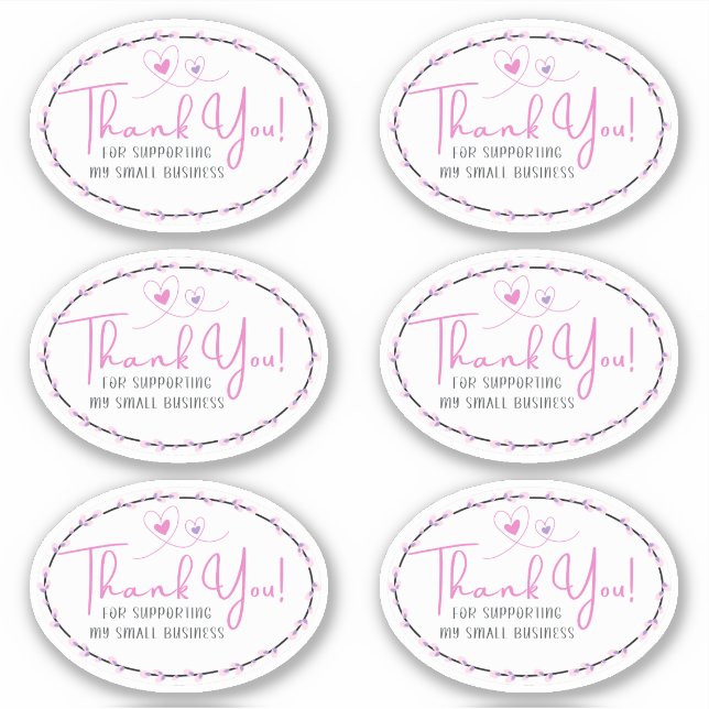 Adesivo Obrigado Por Apoiar A Minha Pequena Empresa (Frente)