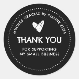 Adesivo Obrigado Por Apoiar A Minha Pequena Empresa