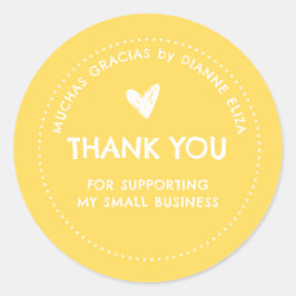 Adesivo Obrigado Por Apoiar A Minha Pequena Empresa