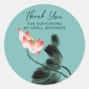 Adesivo Obrigado Por Apoiar O Business Floral