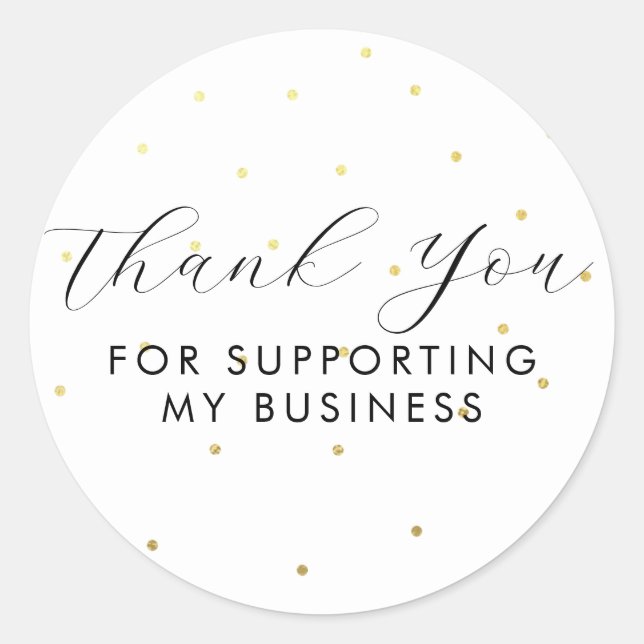 Adesivo Obrigado Por Apoiar Os Meus Pontos De Negócios Bra (Frente)