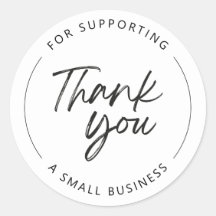 Obrigado por apoiar uma pequena empresa" elegante