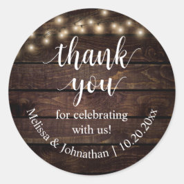 Adesivo Obrigado por celebrar conosco o Sticker Casado