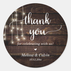 Adesivo Obrigado por celebrar conosco, String Lights C