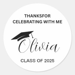 Adesivo Obrigado Por Celebrar O Favor Da Festa de formatur