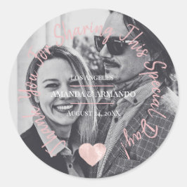 Adesivo Obrigado Por Compartilhar Esta Rosa de Coração do 