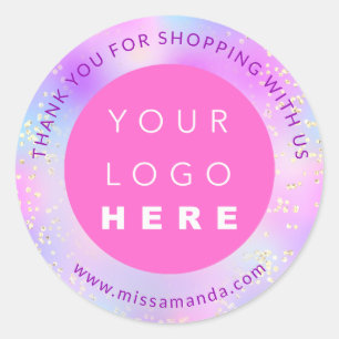 Adesivo Obrigado Por Comprar A Opção Adicionar Logotipo