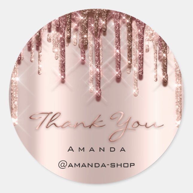 Adesivo Obrigado Por Comprar O Makeup Rosa Eyelash 3D. (Frente)