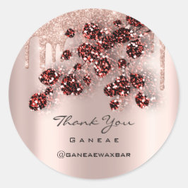 Adesivo Obrigado Por Comprar O Rosa Glitter Spark Floral
