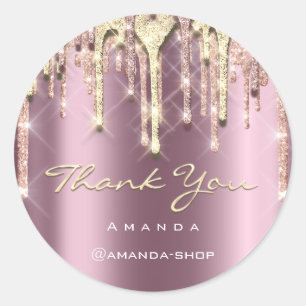 Adesivo Obrigado Por Comprar Rosa Glitter Drivers De Glitt