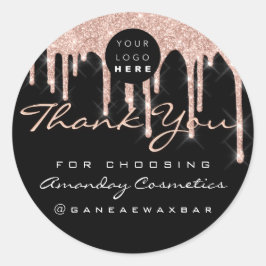 Adesivo Obrigado Por Escolher As Unidades De Blush De Rosa