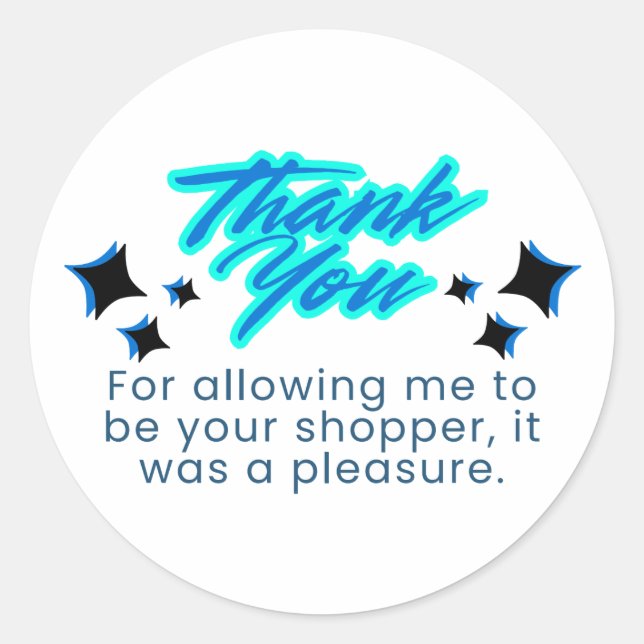 Adesivo Obrigado Por Me Permitir Ser Seu Comprador (Frente)