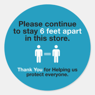 Adesivo Obrigado Por Praticar Distância Social