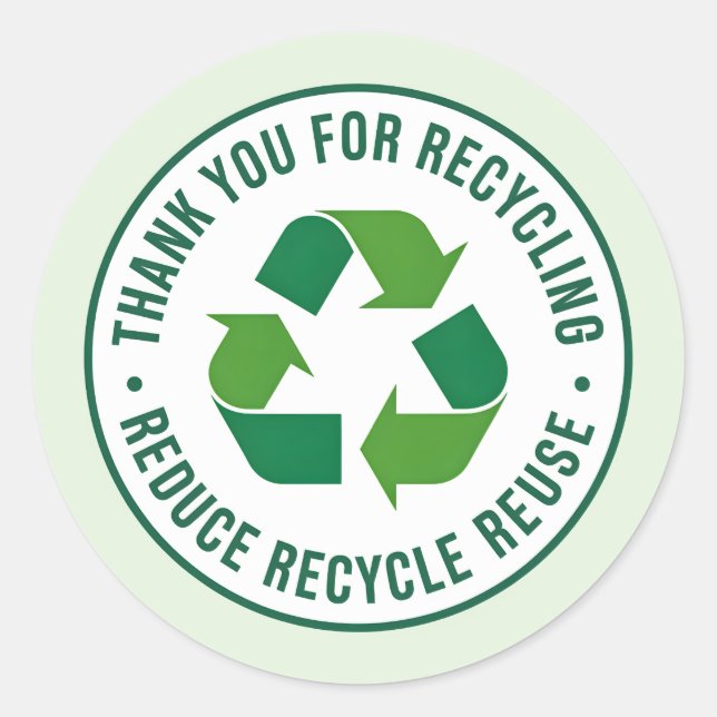 Adesivo Obrigado por Reciclar (Frente)