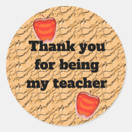 Adesivo Obrigado Por Ser Minha Apreciação De Apple Do Prof