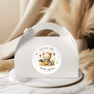 Adesivo Obrigado por ser o Urso de Abelhas do Aniversário 