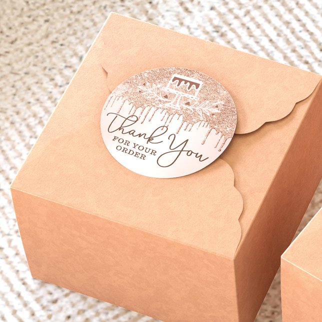 Adesivo Obrigado Por Seu Pedido De Glitter De Compras (Criador carregado)