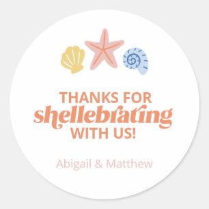 Adesivo Obrigado por Shellabrating Estrela-do-Mar Concha