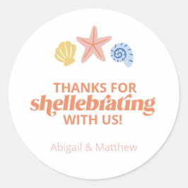 Adesivo Obrigado por Shellabrating Seashell Starfish