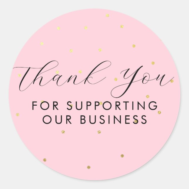 Adesivo Obrigado Por Suportar Os Nossos Pontos De Negócio  (Frente)