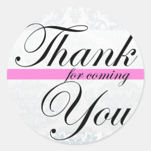 Adesivo Obrigado por ter vindo a Pink Sticker