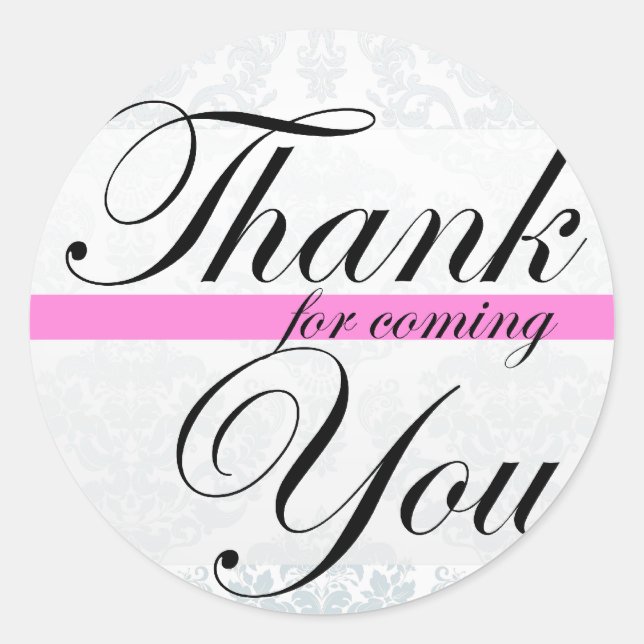 Adesivo Obrigado por ter vindo a Pink Sticker (Frente)