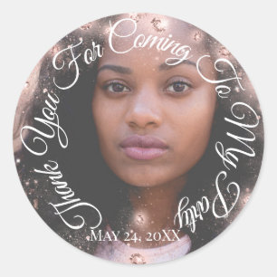 Adesivo Obrigado Por Ter Vindo Ao Glitter Fotográfico Do M