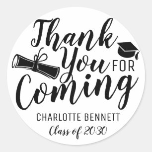 Adesivo Obrigado Por Ter Vindo O Favor Da Festa de formatu