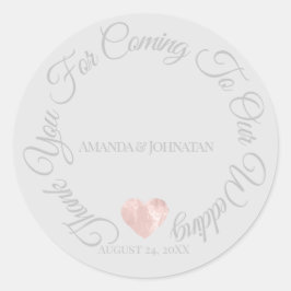 Adesivo Obrigado Por Vir A Favor Do Casamento Sticker Hear