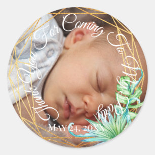 Adesivo Obrigado Por Vir à Foto do Meu Quadro de Bebê