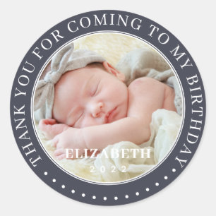 Adesivo Obrigado Por Vir À Minha Foto Moderna De Aniversár