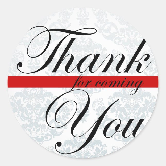 Adesivo Obrigado por vir o Red Sticker (Frente)