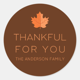 Adesivo Obrigado por você | Ação de Graças Minimalista Mod