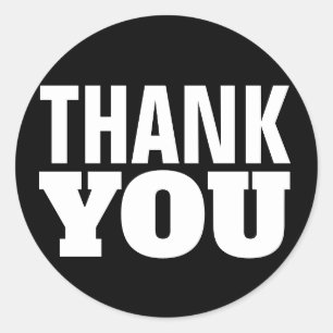 Adesivo Obrigado preto você