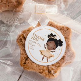 Adesivo Obrigado! Princesa Ballerina com Arco Aniversário