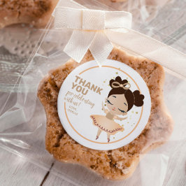 Adesivo Obrigado! Princesa Ballerina com Arco Aniversário