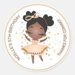 Adesivo Obrigado! Princesa Ballerina com Classe de Anivers