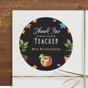 Adesivo Obrigado Professor Quadro Negro Maçã Personalizado