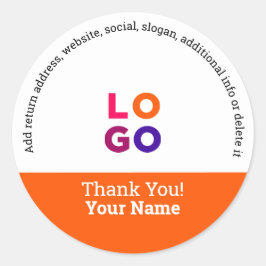 Adesivo Obrigado! | Promocional para logotipo profissional