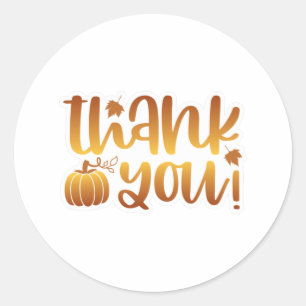 Adesivo Obrigado Pumpkin Folhas