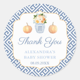 Adesivo Obrigado, Pumpkins Chinoiserie Chá de panela